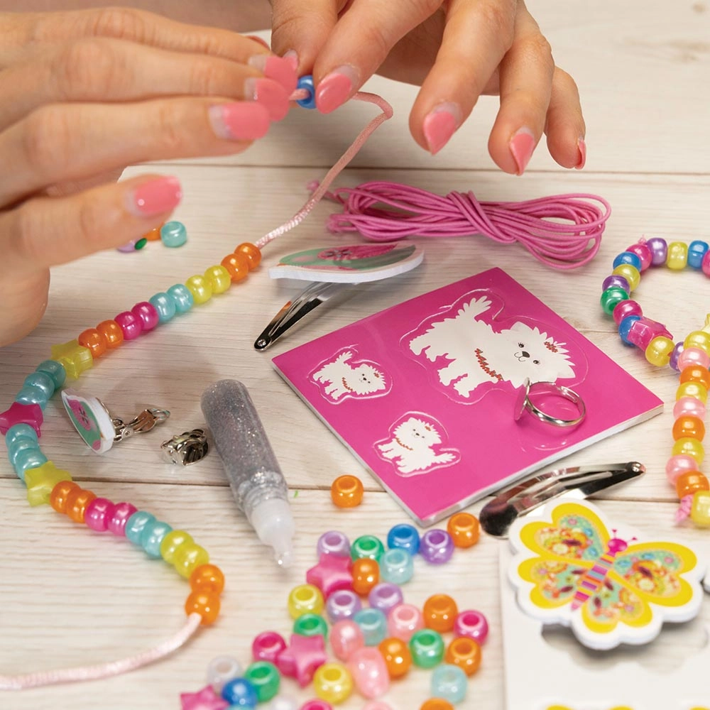 Jewellery Craft Set - 300 pony beads Suitable for 7 to 12 yrs