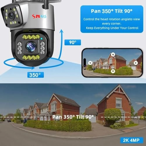5+5 MP Dual Lens WiFi CCTV IP PTZ Camera