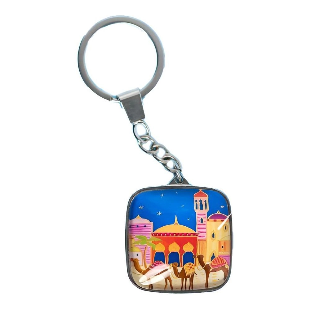 CAMEL COMPANY Arabian Citadel Glass Keychain - 9.1 x 4.2 x 2.9 cm