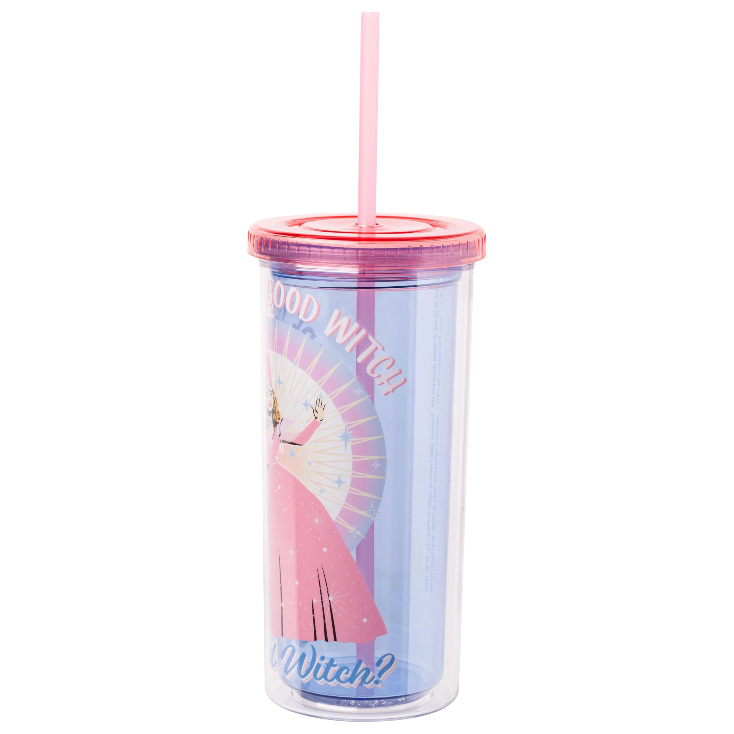 The Wizard of Oz Glinda Reusable Cup - 1 pcs Lid and Straw