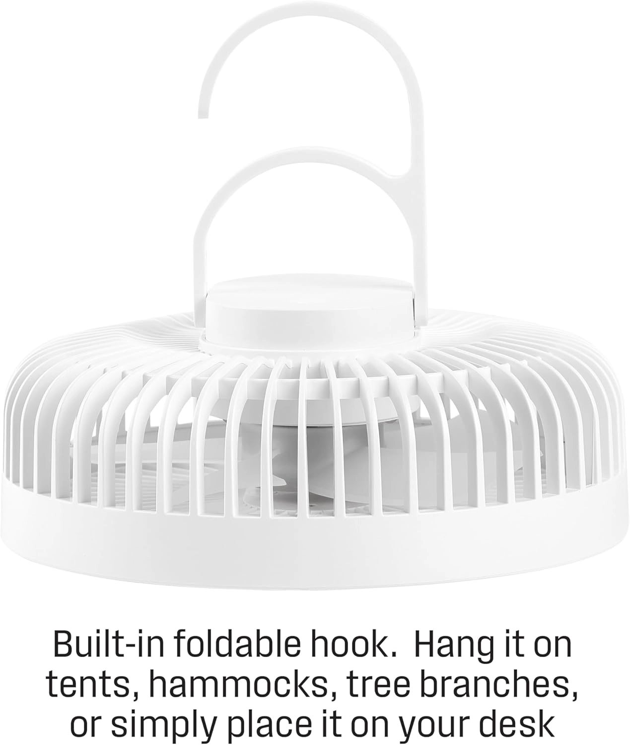 Rechargeable Desk Fan - LED Night Light 4-Speed USB