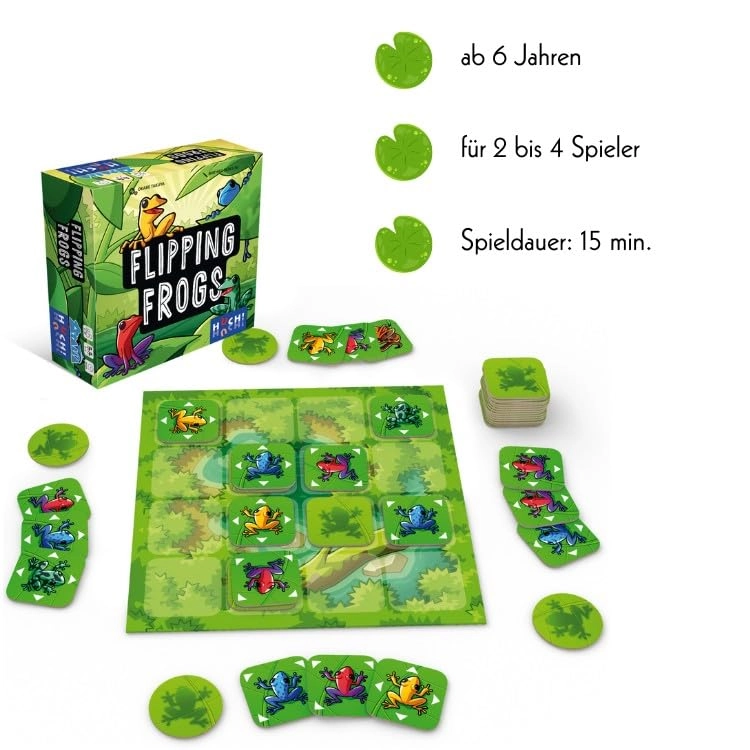Flipping Frogs - Strategy & Deduction Game (French, German)