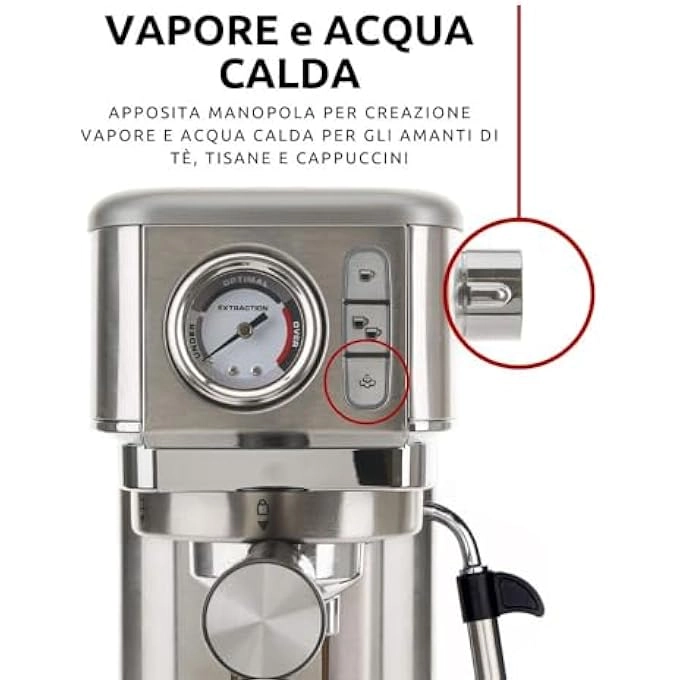 Pump Espresso Machine 15 Bar & Milk ART1381