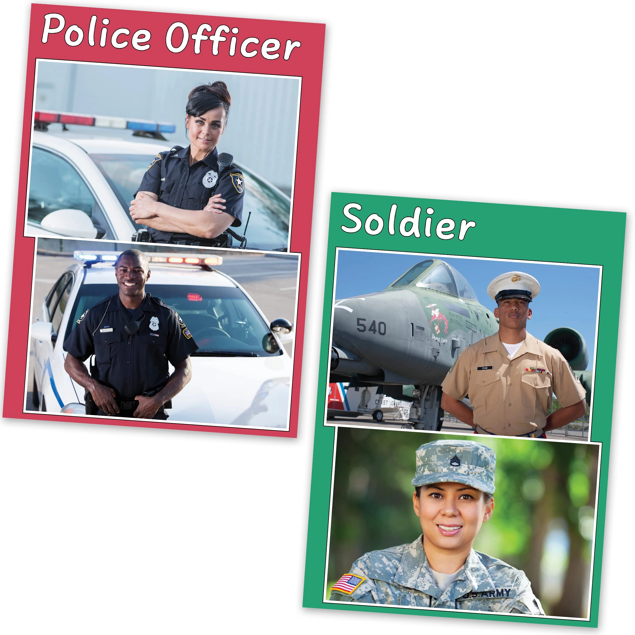 Community Helper Posters - heavy card stock with durable gloss varnish 14 X 19 inch