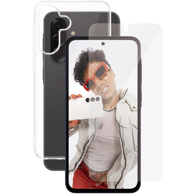 CARE X-Ray Soft Clear Case - Clear + SAFE Tempered Glass Ultra Wide Fit Smartphone Case - Ultra Wide Fit for Samsung Galaxy A26 5G