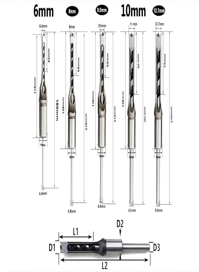 Square Hole Drill Bit - HighCarbon Steel 95mm