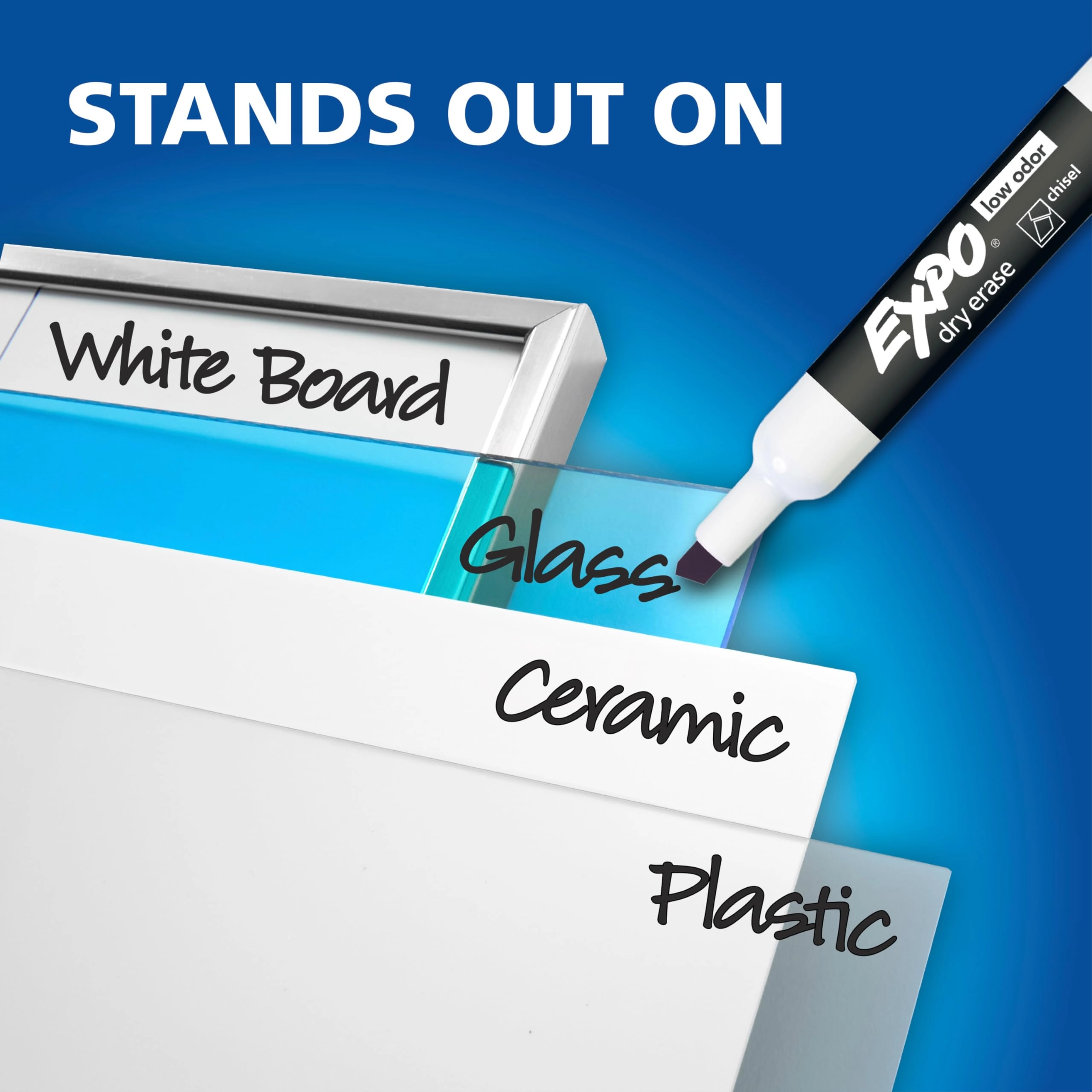 Low Odor Dry Erase Marker Set - Assorted Chisel