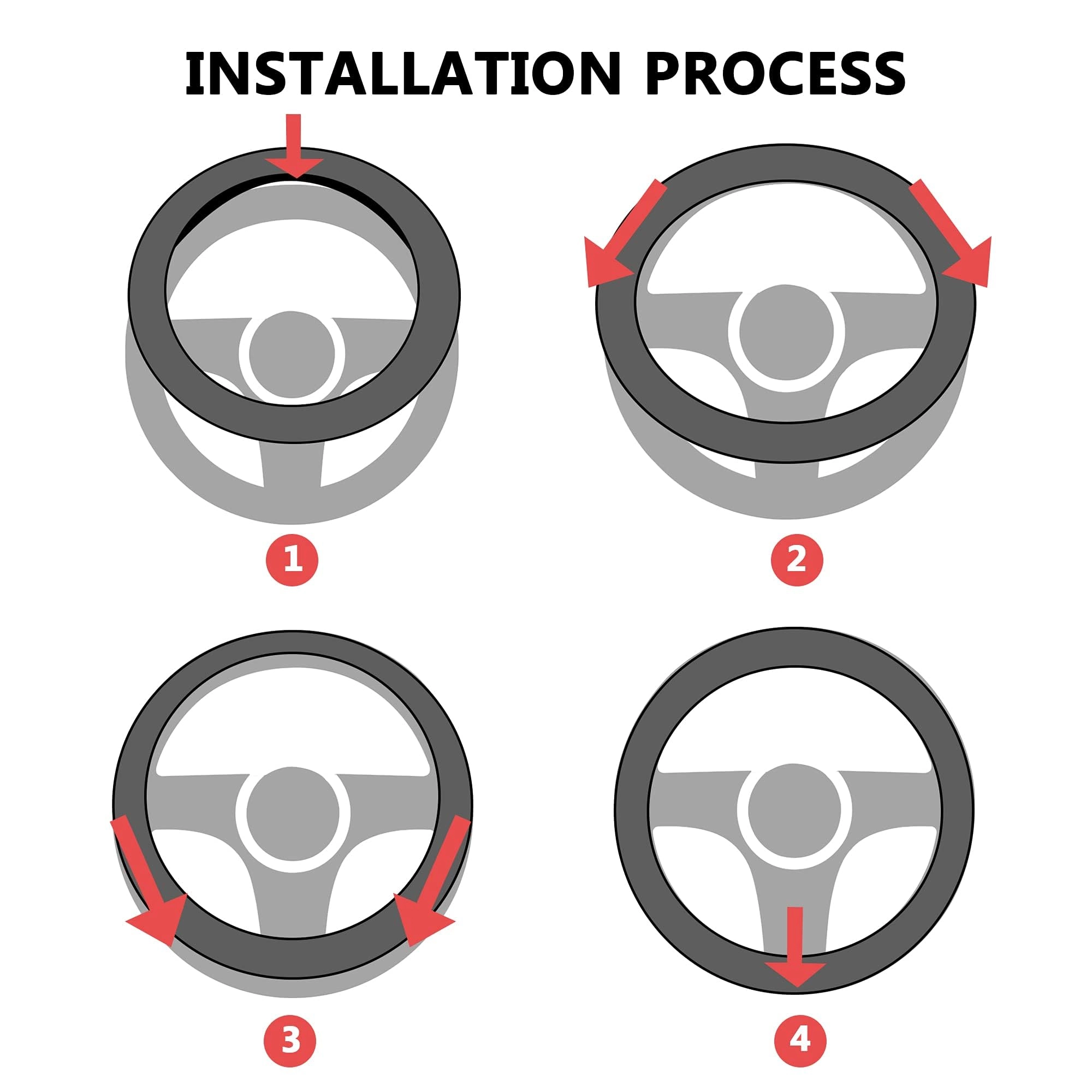 Leather Car Steering Wheel Covers