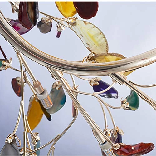 G4 Simple Creative Firefly Chandelier - 8 Gold and blue agate