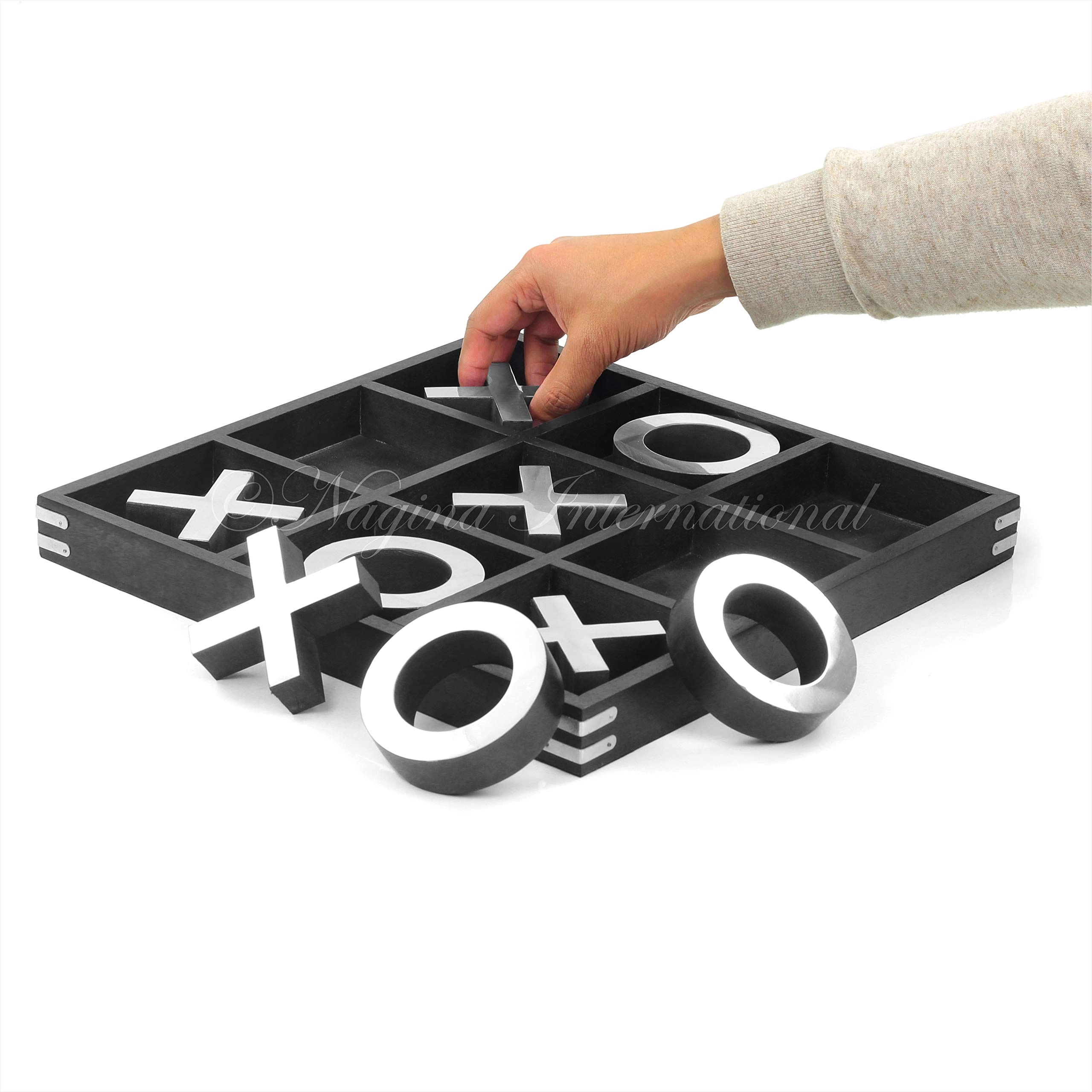 Nagina International Tic Tac Toe - Mango Wood Black