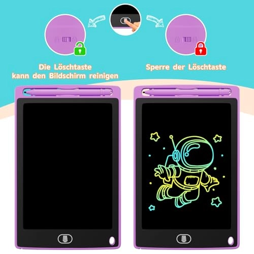 LCD Writing Tablet - 8.5 Inch Colourful Pack