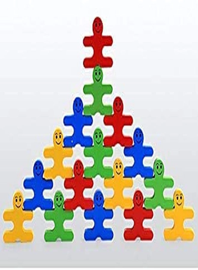 Woodlebee Rainbow Wood Interlocking Building Blocks - 11 pcs