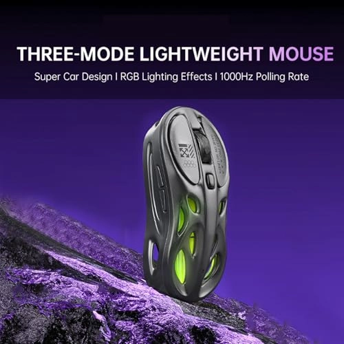 Lightweight RGB Gaming Mouse - Wired+Wireless+BT