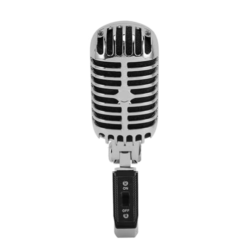 Classic Retro Style Zinc Alloy Self Tensioning Rotating Rack Wired Microphone