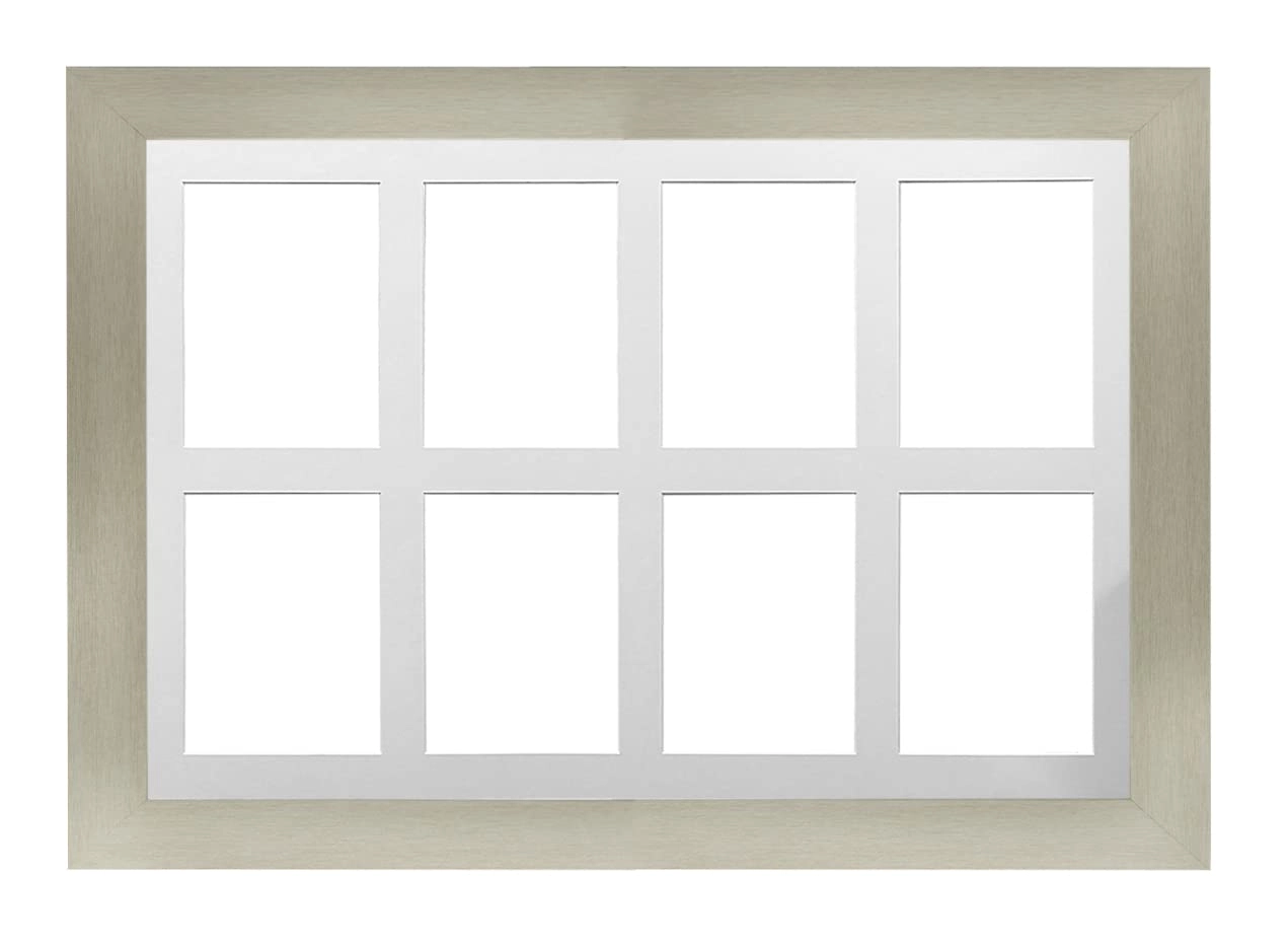 memory box MDF 30mm Silver Frame - 30" x 20" for 8"x6" (x6) Pictures 6.0 Count