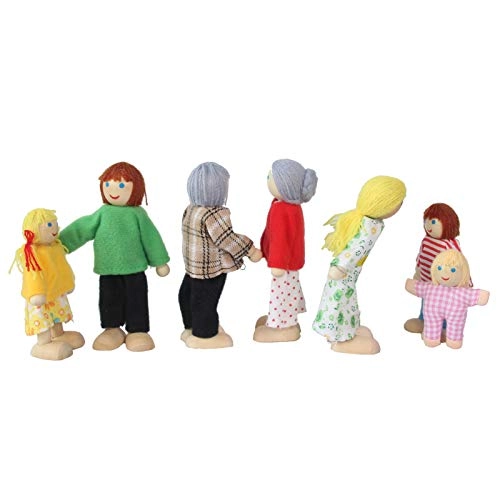 Wooden Doll House People - 36 months 7 piece