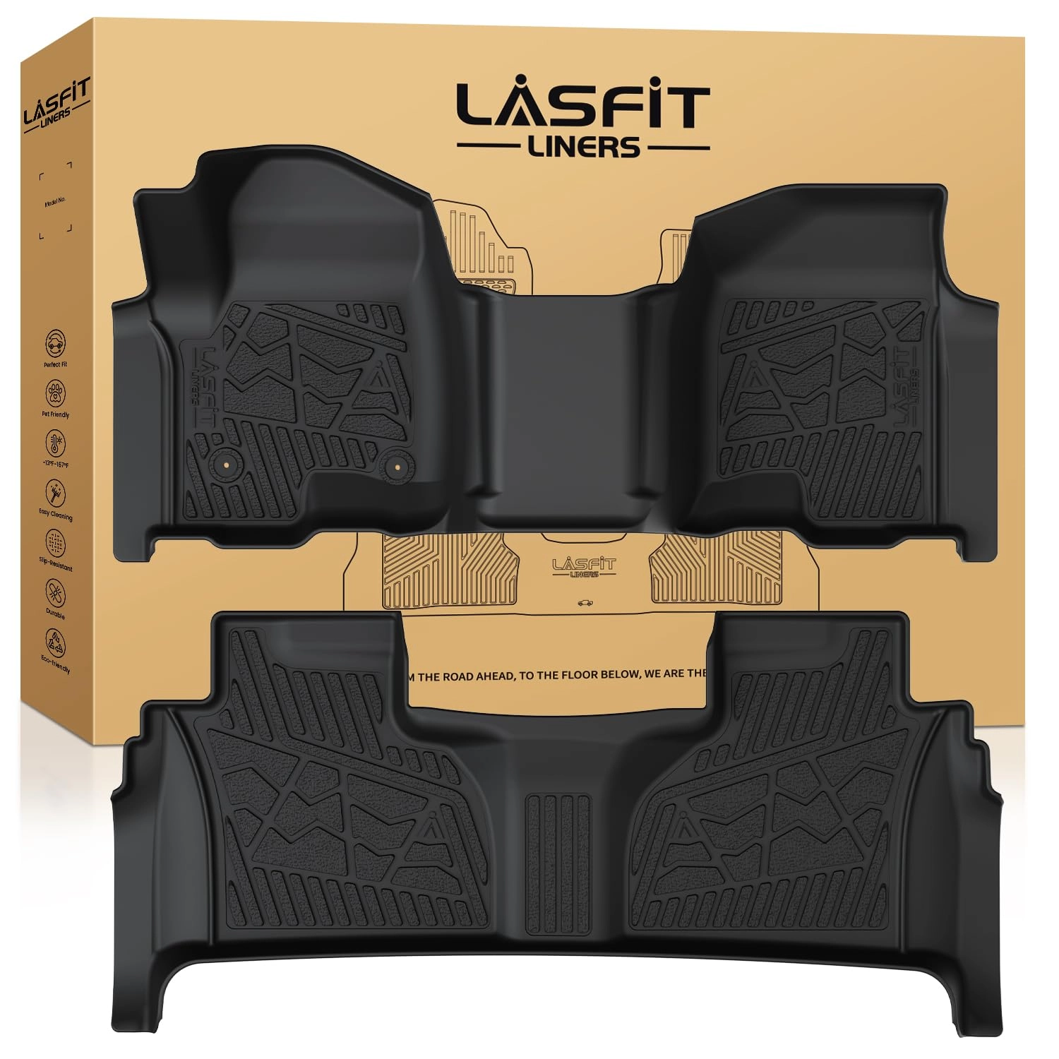 Floor Mats - Fit for Silverado/Sierra 1500/2500HD/3500HD 2019-2026 Double Cab/Bench
