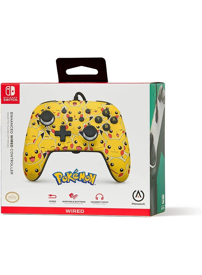 Nintendo Switch Enhanced Wired Controller Pikachu Moods