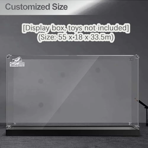 Acrylic Display Case - 55 x 18 x 33.5 cm Black