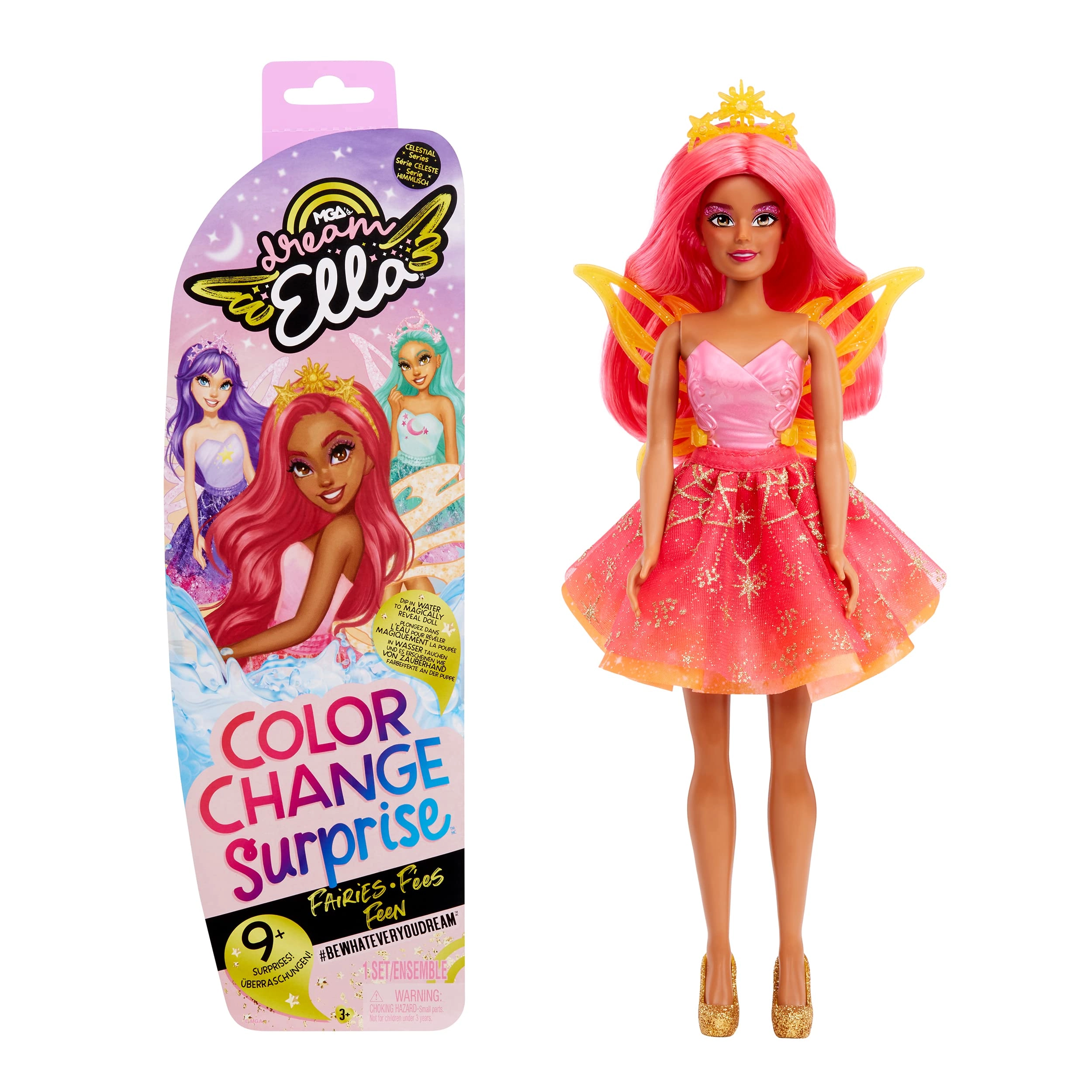 MGA Entertainment Dream Ella Color Change Surprise Fairies Celestial Series Doll - Yasmin Purple Hair