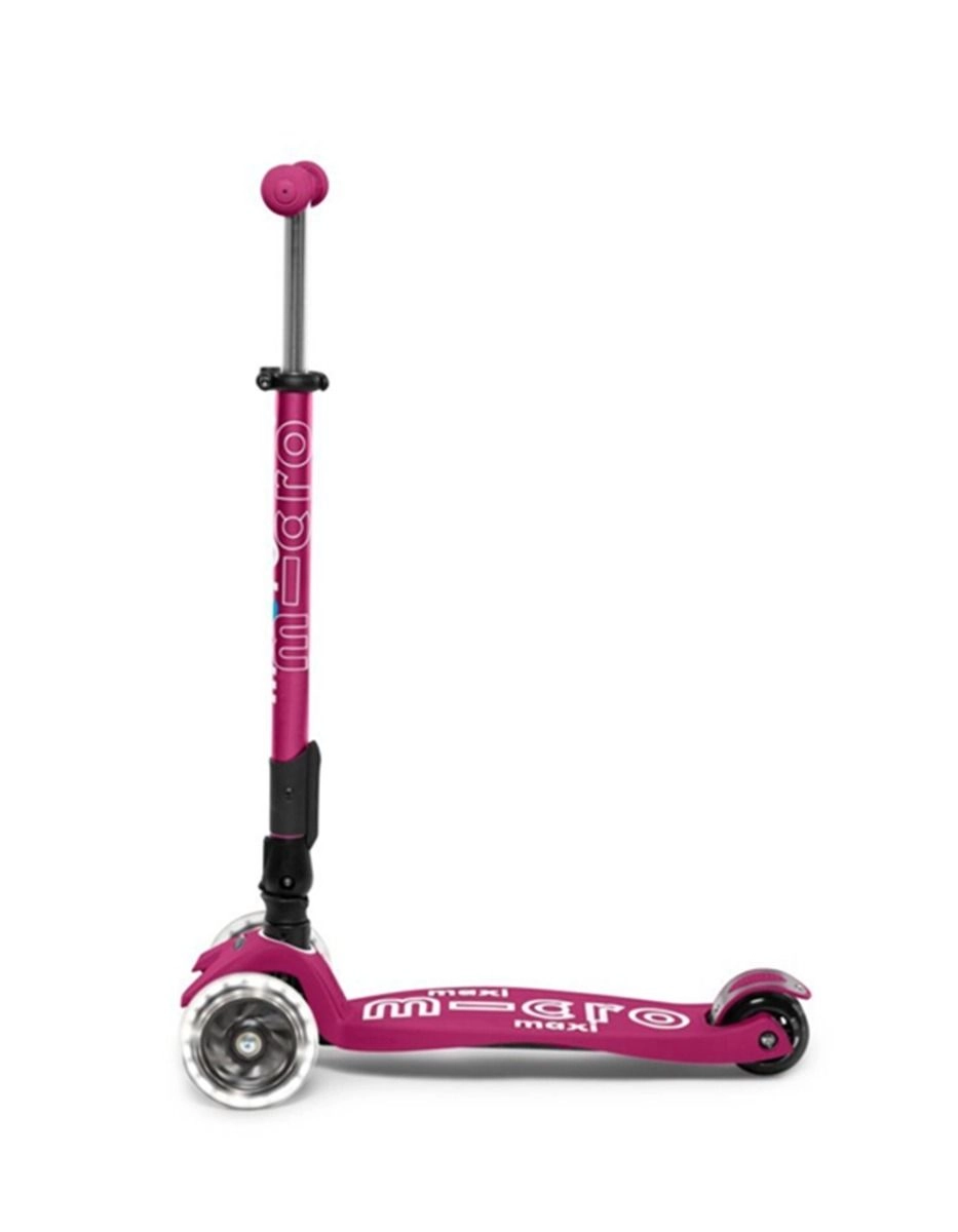 Maxi Deluxe 3-Wheel Kick Scooter – 120/80 mm LED Foldable