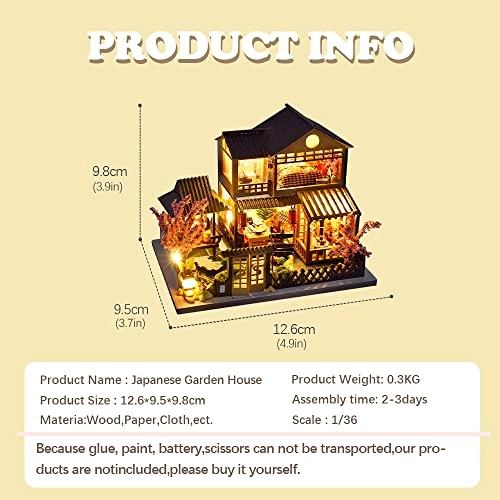 DIY Miniature Dollhouse Kit - 3D Wooden LED Light