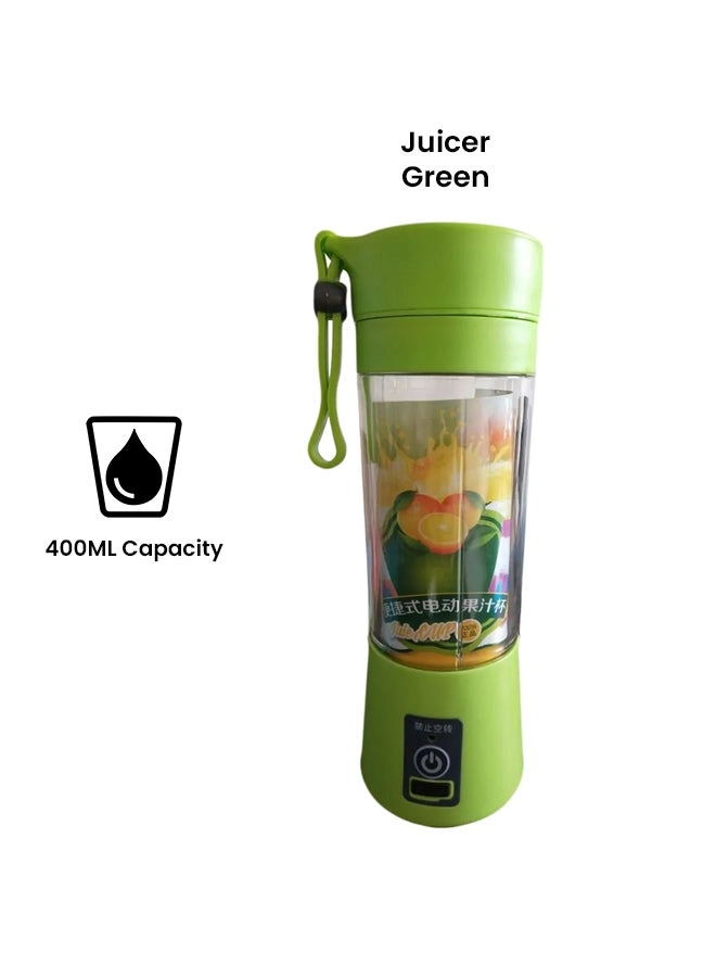 KB-76 - Mini USB Rechargeable 4 Blade Green Smoothies Blender