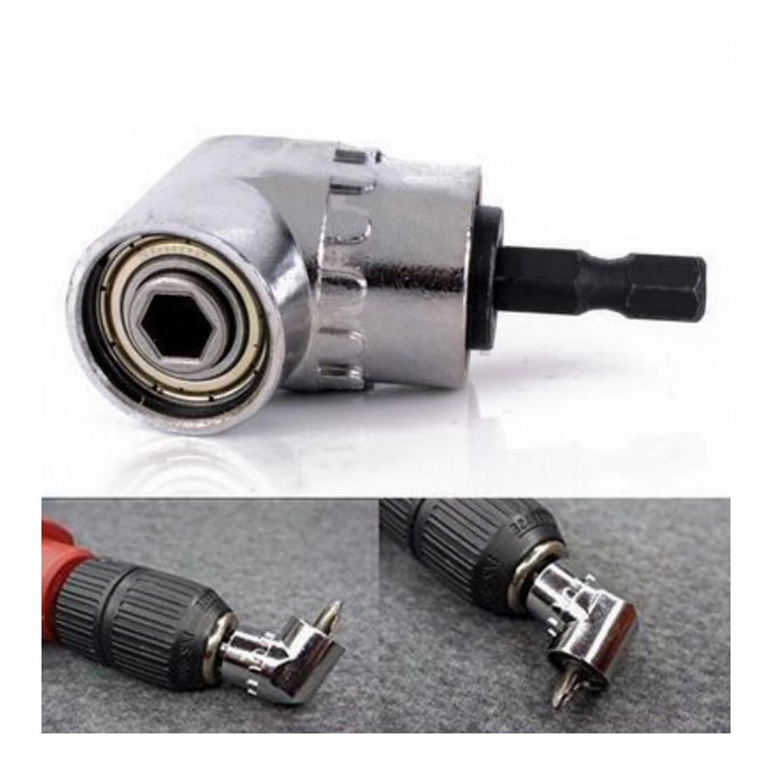 GTC 105° Right Angle Power Drill Adapter - Magnetic Bit Socket Quick Change Drive