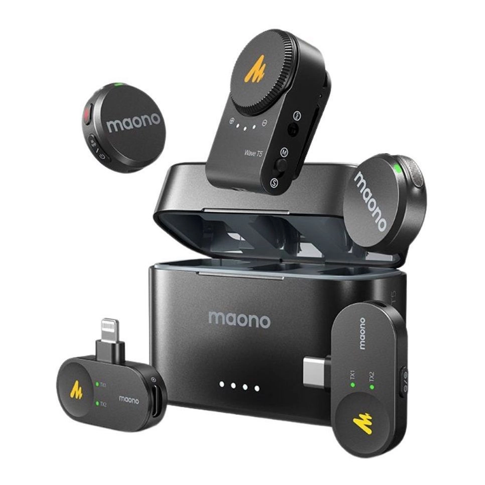 Maono Wave T5 Combo Wireless+Lightning+USB Microphone