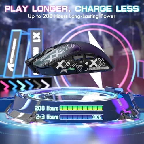 X1 Superlight Gaming Mouse - 2.4G Wireless, Bluetooth, USB