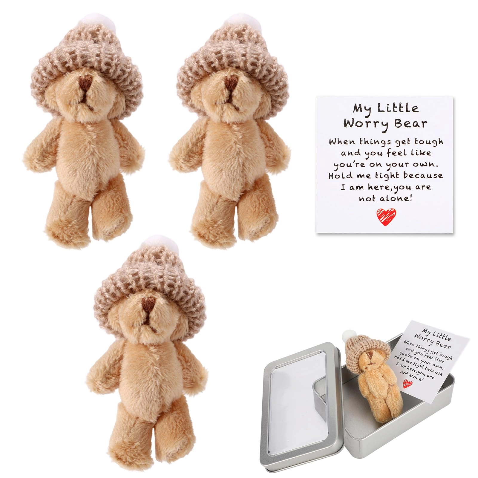 TOYMIS Bear 9 cm Plush - Brown mini