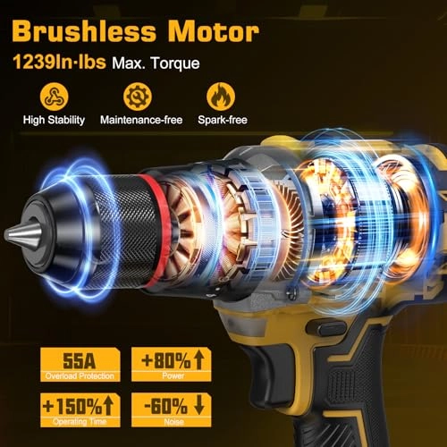 Cordless Hammer Drill - two 4000 mAh