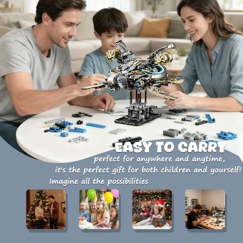 Mechanical Sea Turtle Building Set - 1277 pcs