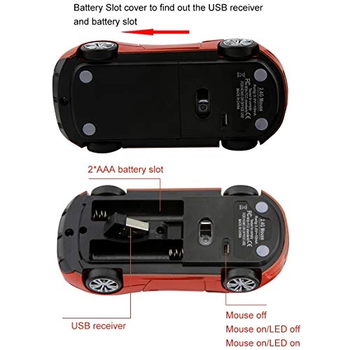 Roadster Sports Car Shape Mouse - Wireless