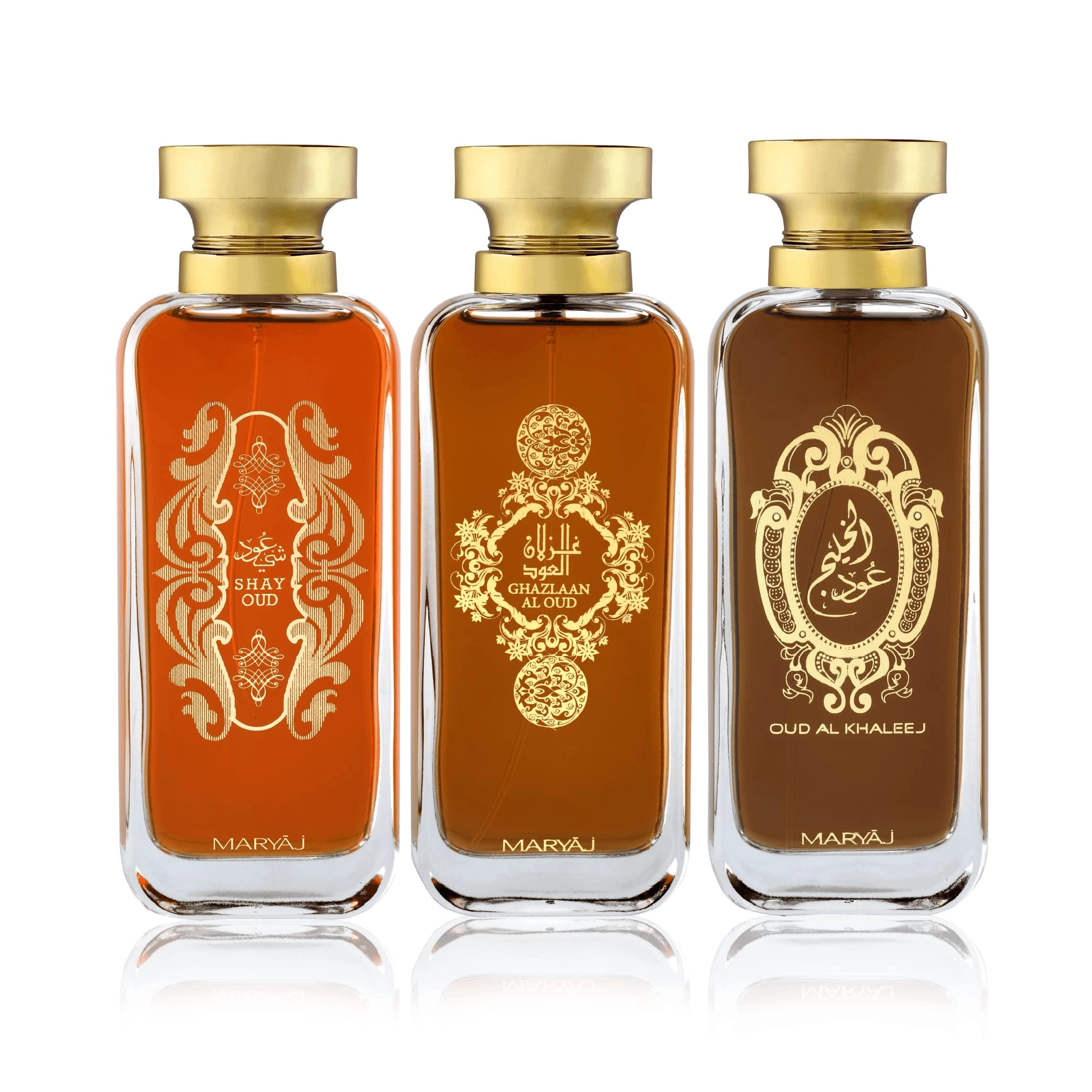AJMAL PERFUMES LLC SHAY OUD - 100 ml + GAZLAAN AL OUD - 100 ml + OUD AL KHALEEJ - 100 ml