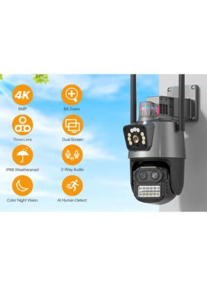 8MP WiFi IP Security Camera 4K