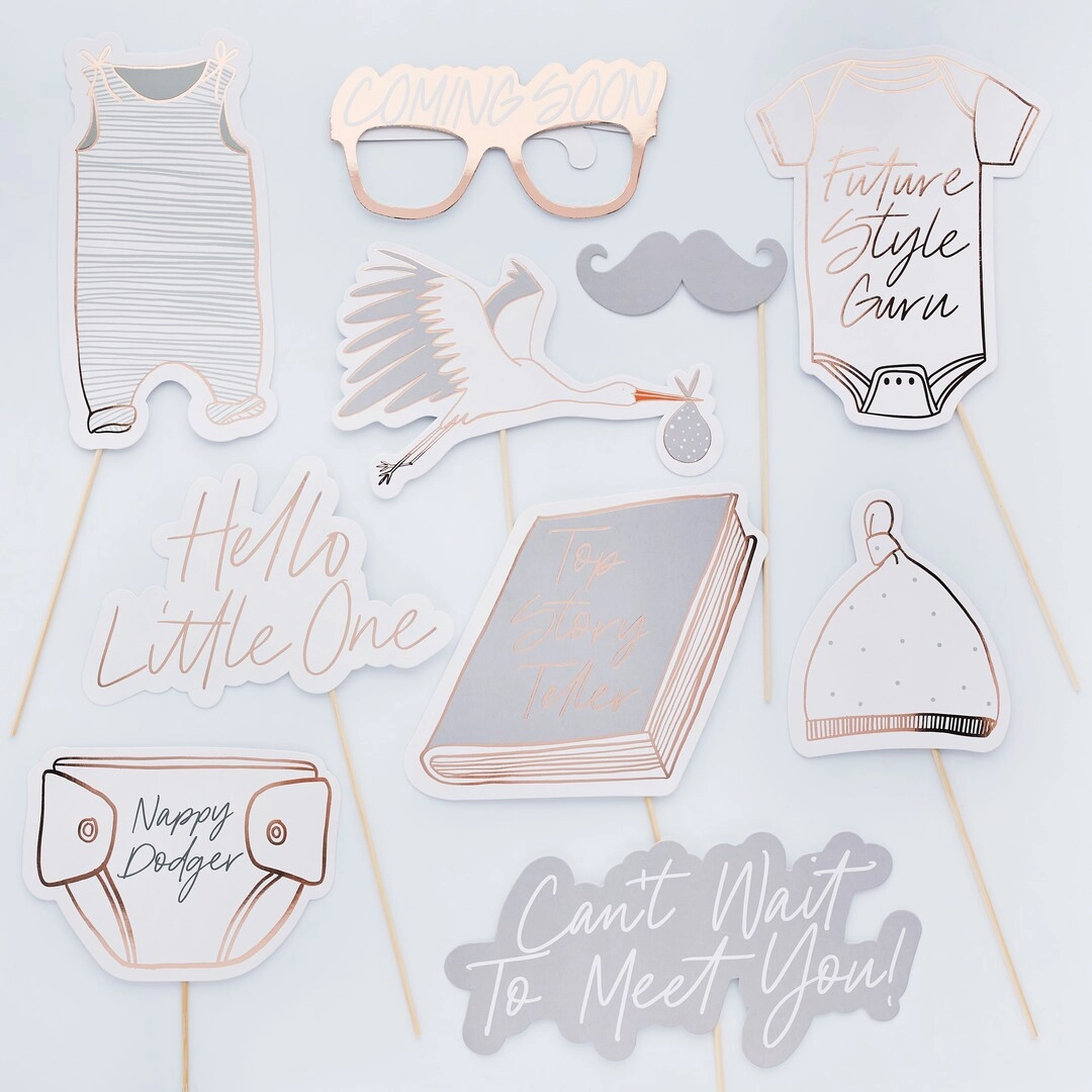 Hello Little One Props - 10/Pack baby shower