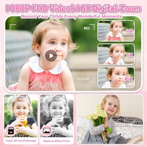 CL5 mini camera printer - 1080P HD 3 Print Rolls