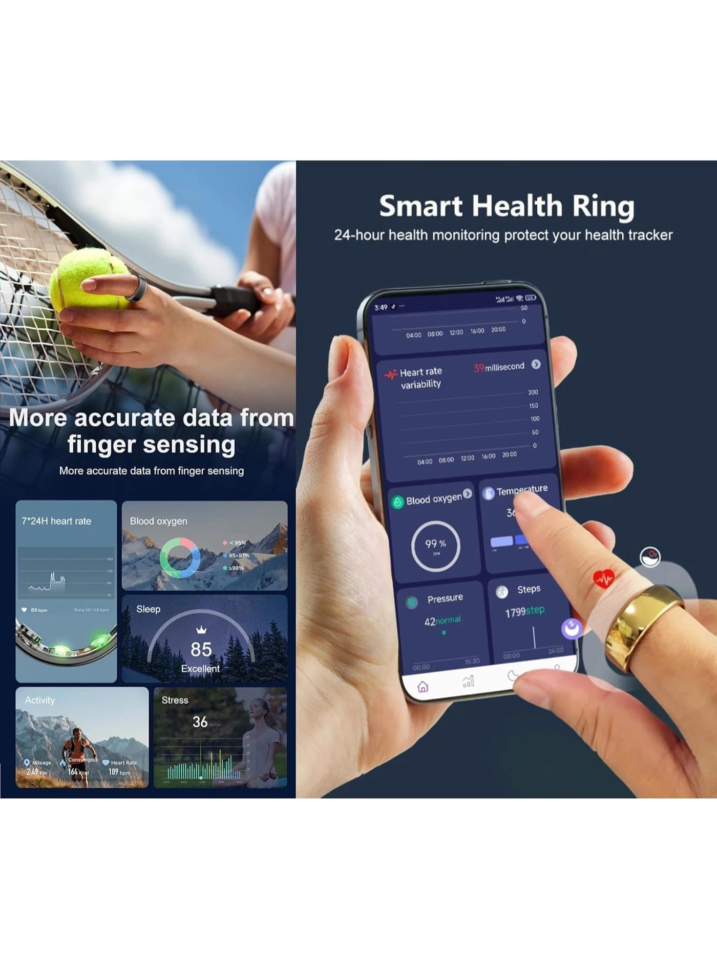 Smart Ring - 18.9 mm IP68 Waterproof