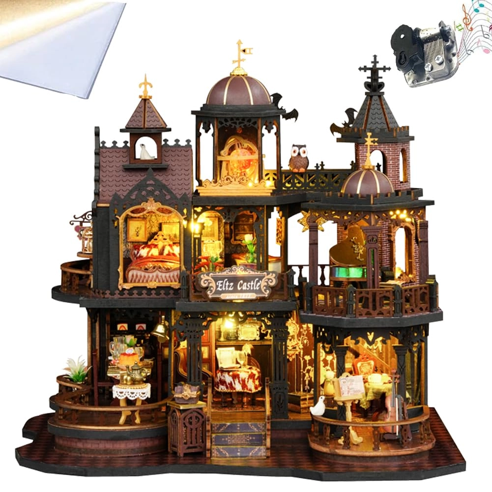 Miniature Wooden Dollhouse Furniture Kit - Creative Room 1:24