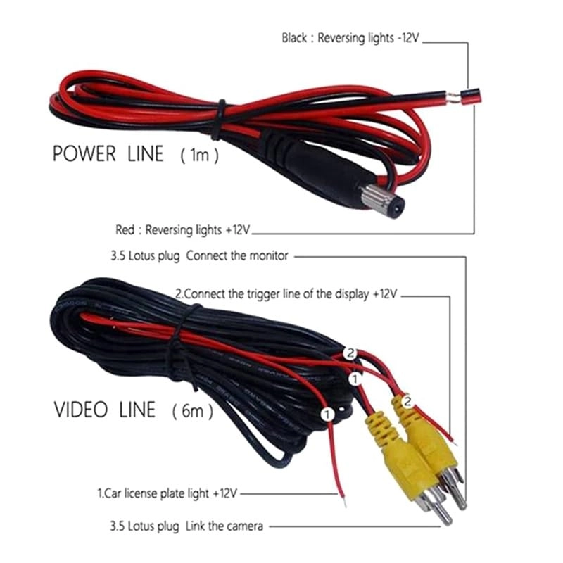 Rear View Camera - Night vision RCA 628(H) x 586(V) Pixel