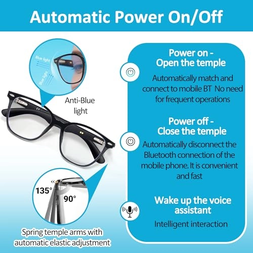 AI Smart Glasses - Bluetooth 5.4 Real-Time Translation Anti-Blue Light Lenses