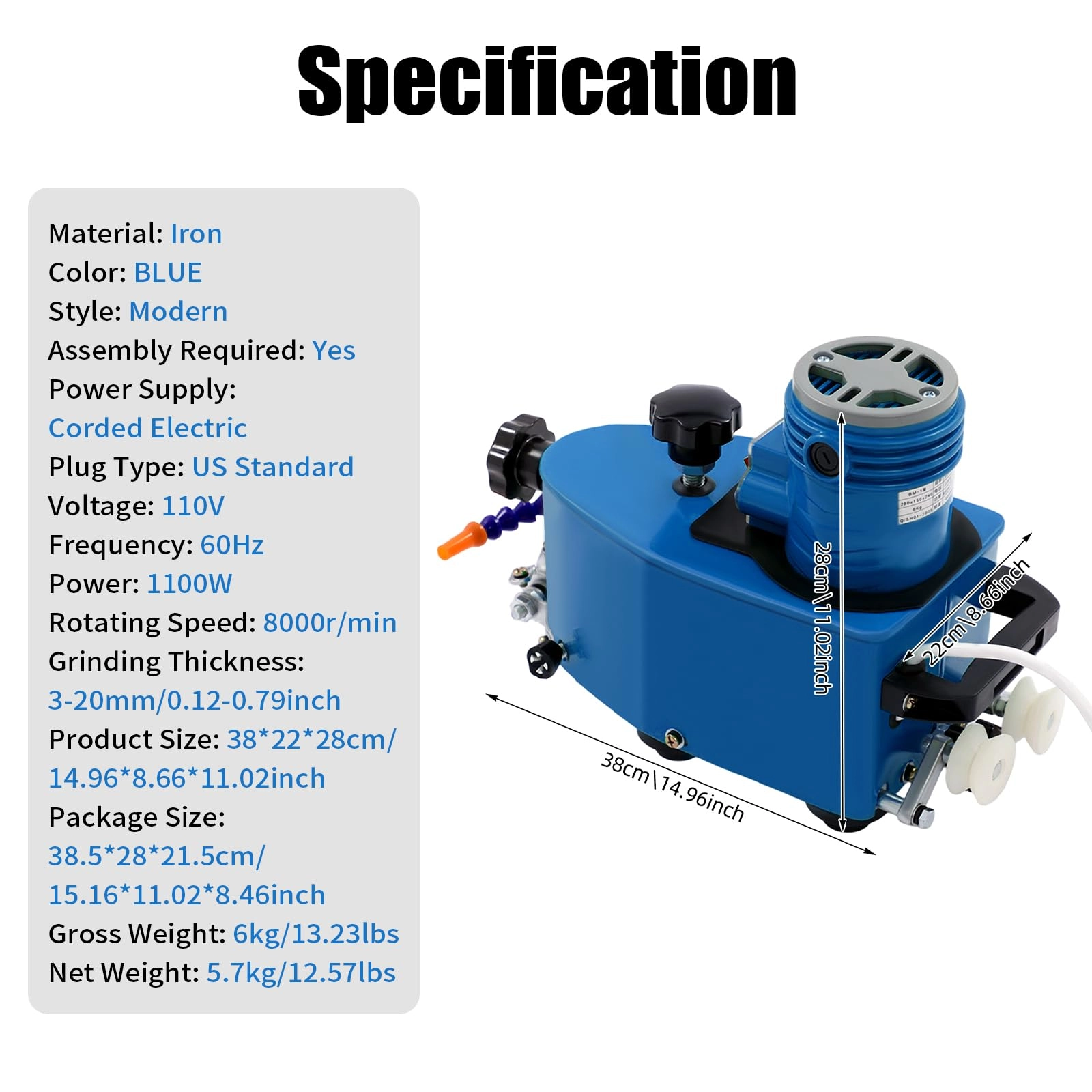 Small Glass Edging Machine - 1100W