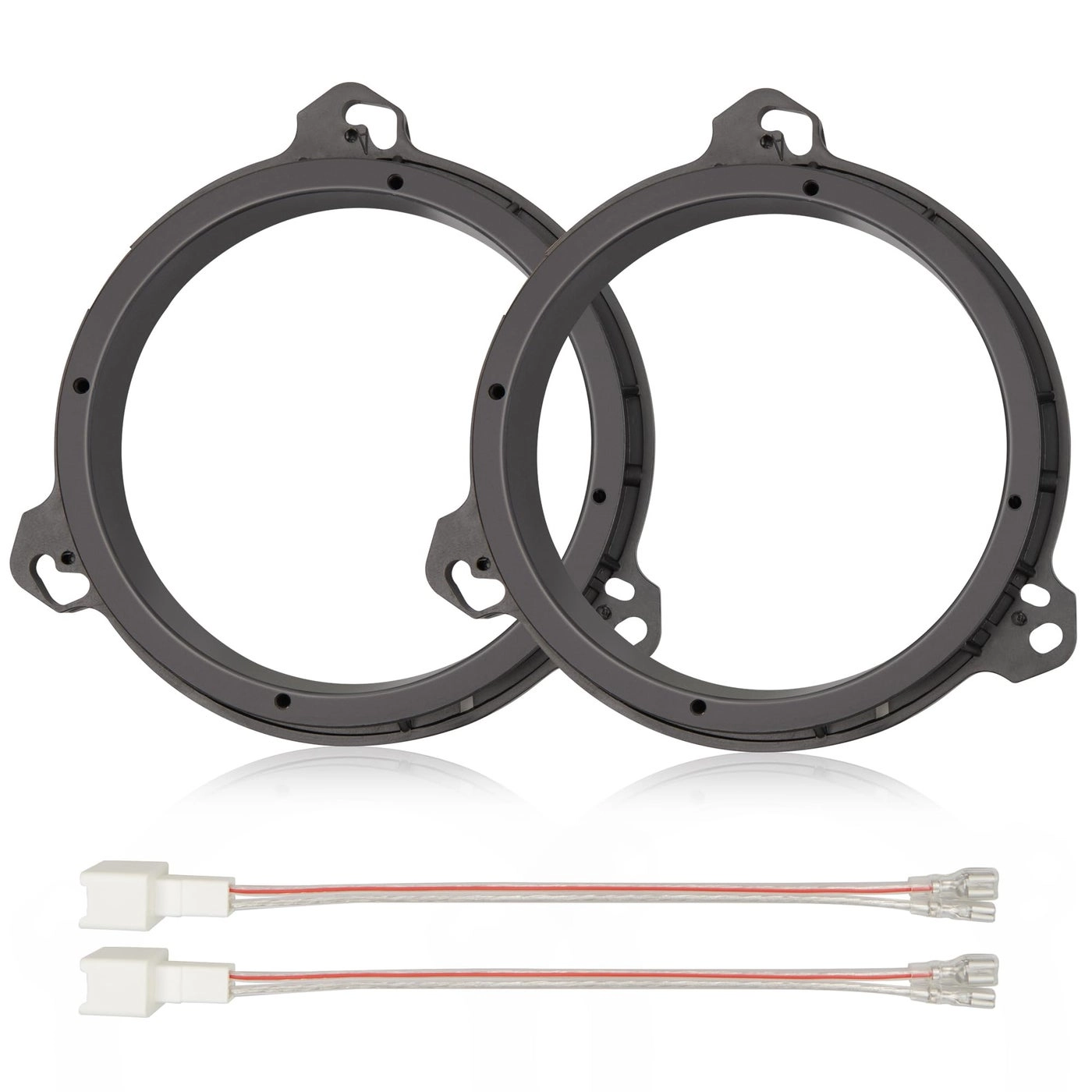 RED WOLF Speaker Adapter Spacers - 6.5 inch + Speaker Wire Harness