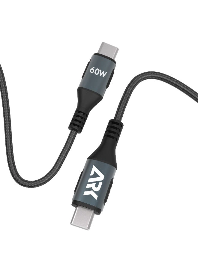 ARKTechno C2C6001 Cable 60W Type-C to Type-C 1m Braided