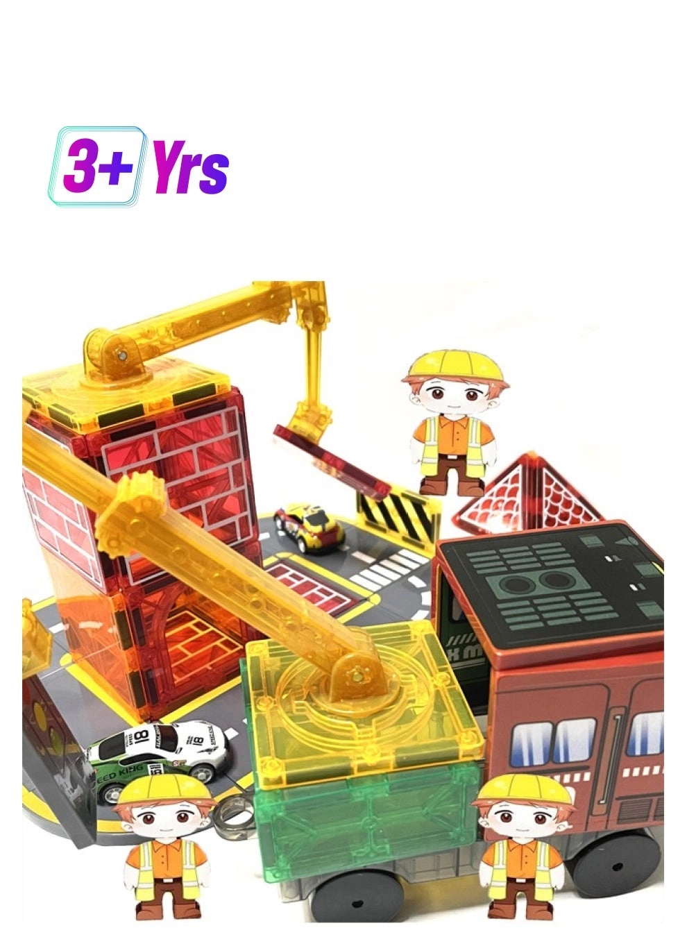 Magnetic Building Blocks Road Set - 50 pcs