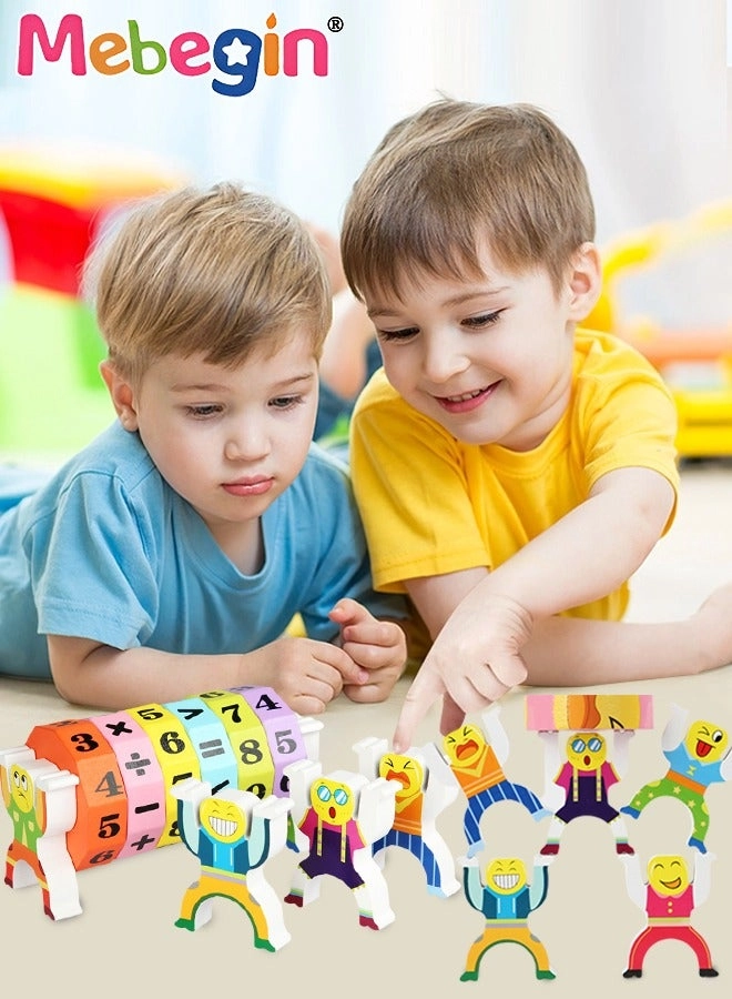 MEBEGIN Wooden Digital Stacking Blocks - 3+ 26 pieces