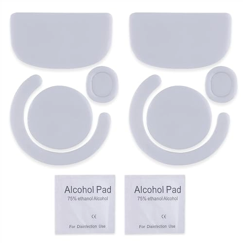 Rounded Curved Edges Mouse Skatez - 2 Sets Gray