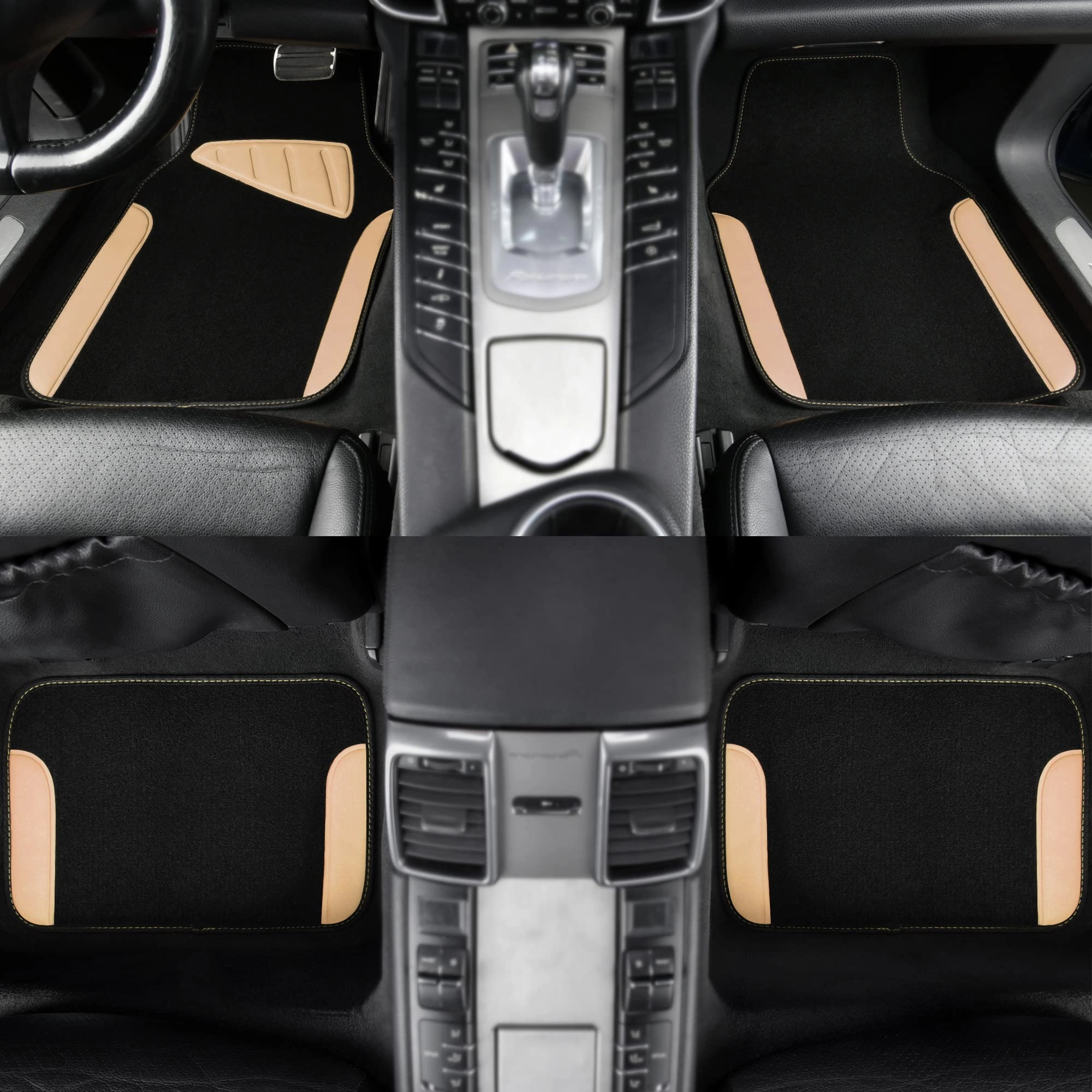 Jelly Waterproof Universal Fit Car Floor Mats - Pink Leather