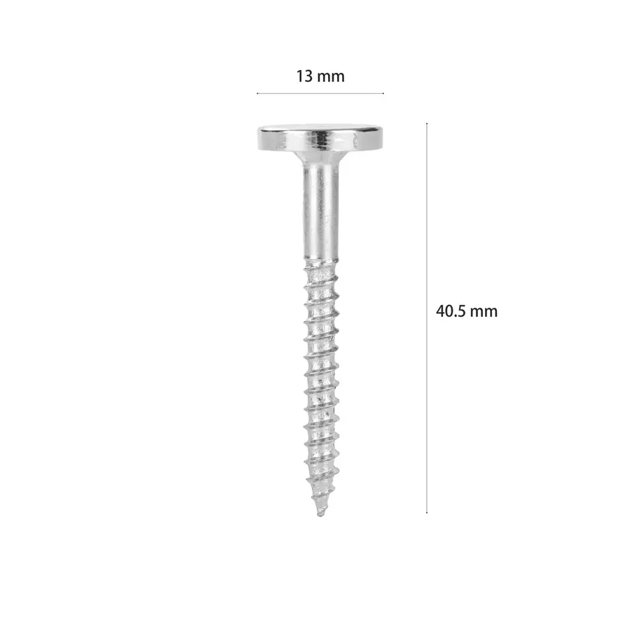 Slotted Round Mirror Screw Pack - 4.25 cm 0.4 cm